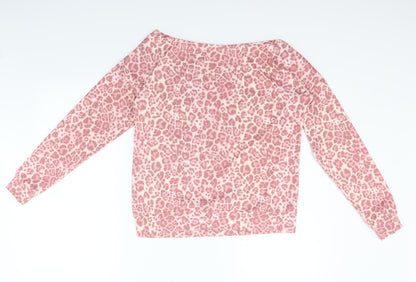 Very Girls Pink Geometric  Pullover Jumper Size 8-9 Years