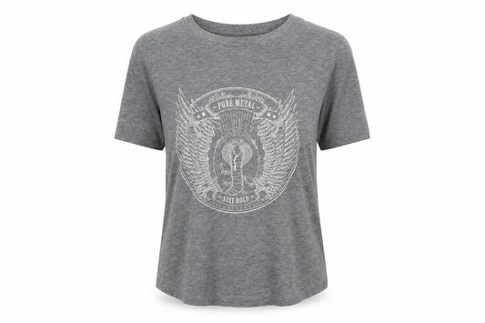 Womens UK Size M Divided Grey Basic T-Shirt