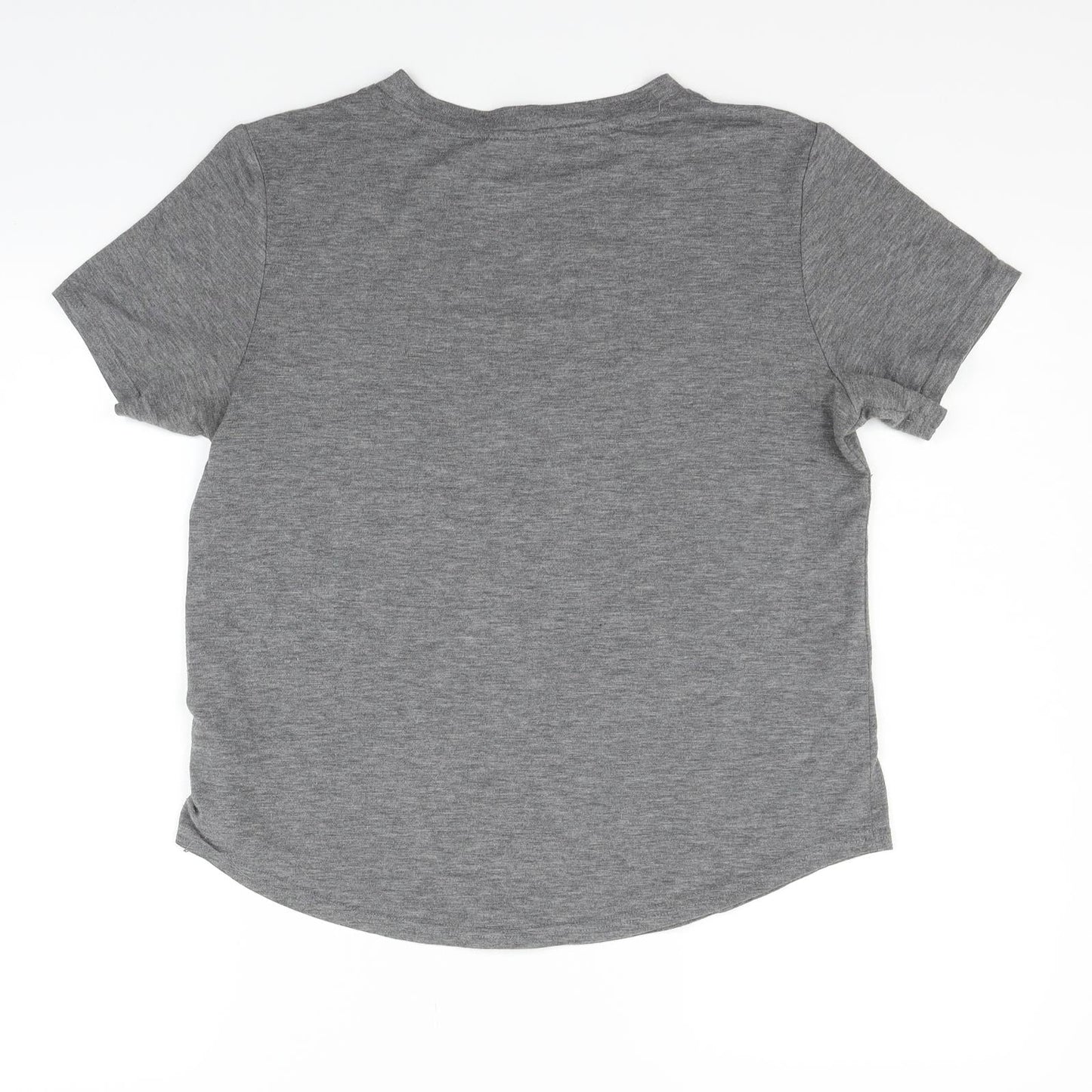 Womens UK Size M Divided Grey Basic T-Shirt