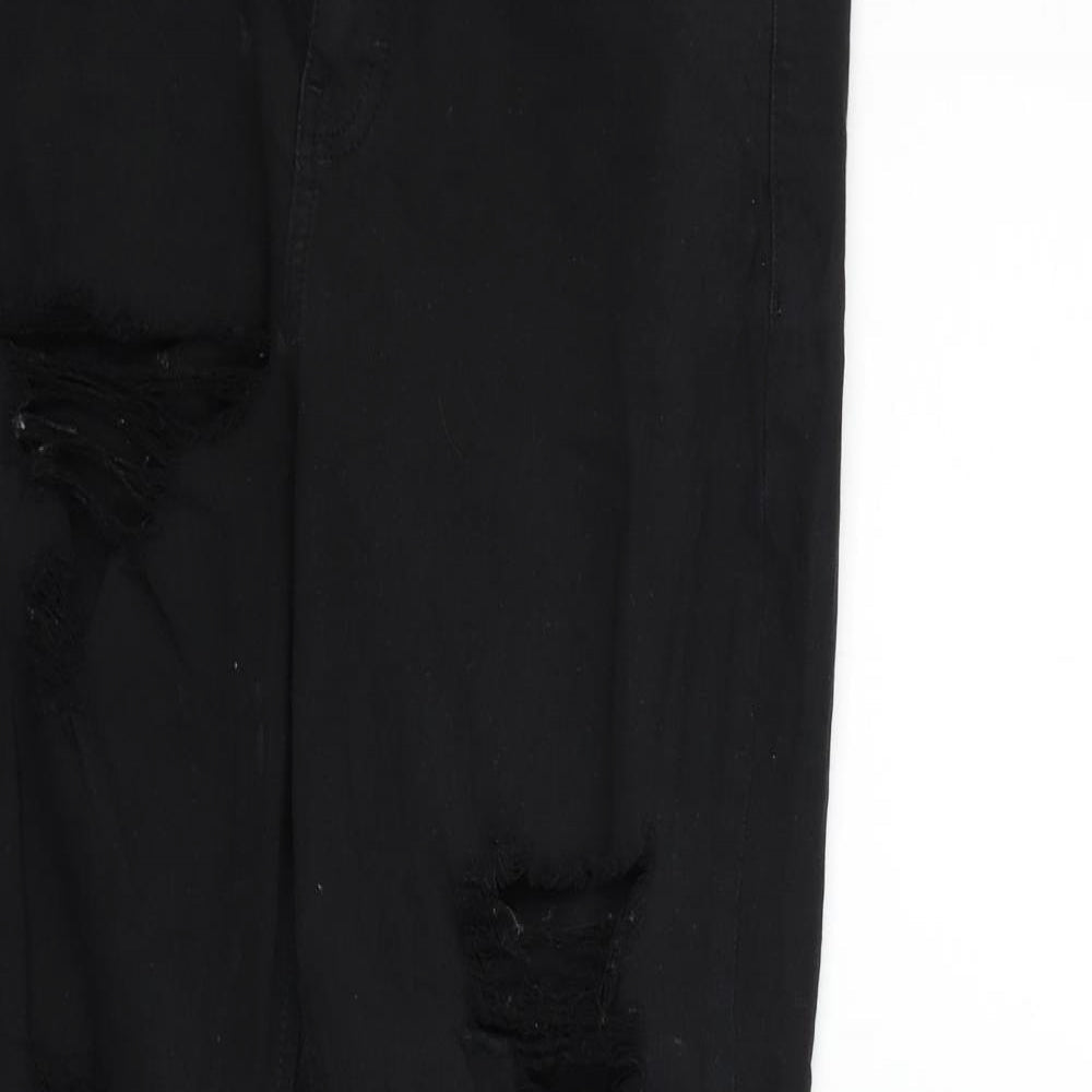 Topshop Womens Black   Straight Jeans Size 30 in L26 in