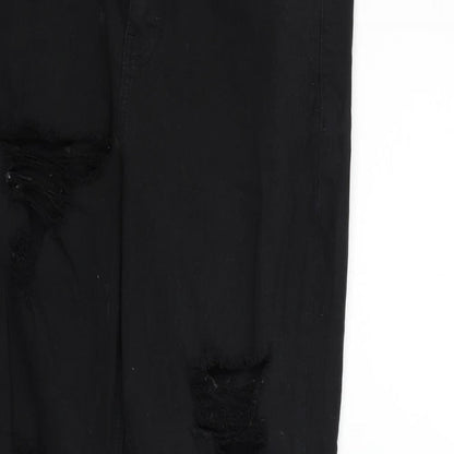 Topshop Womens Black   Straight Jeans Size 30 in L26 in