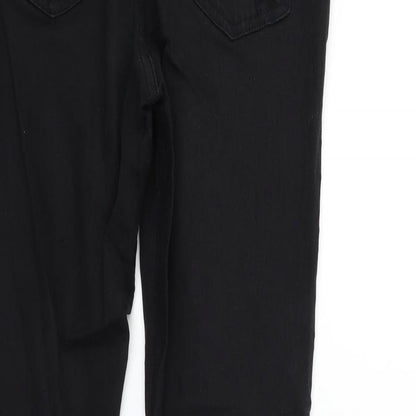 Topshop Womens Black   Straight Jeans Size 30 in L26 in