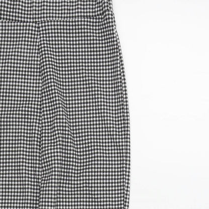 Select Girls Black Check  Jegging Trousers Size 10 Years - Frill Detail