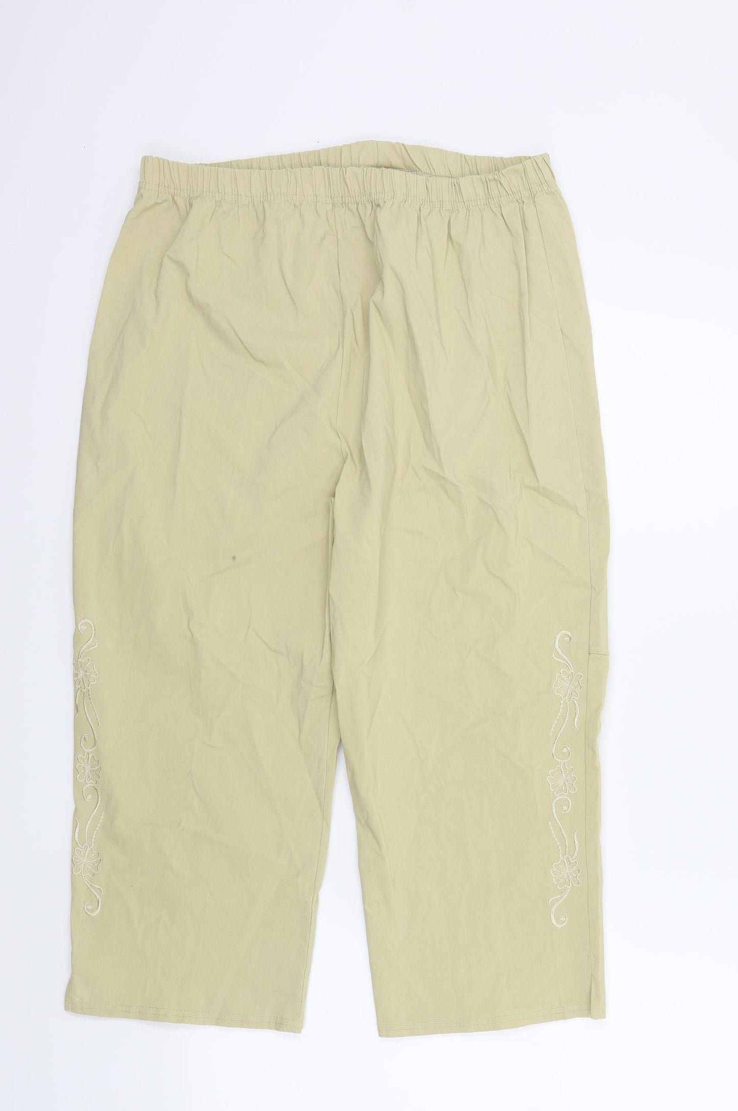 Womens UK Size XL Preworn Regular Fit  Beige Trousers