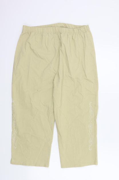 Womens UK Size XL Preworn Regular Fit  Beige Trousers