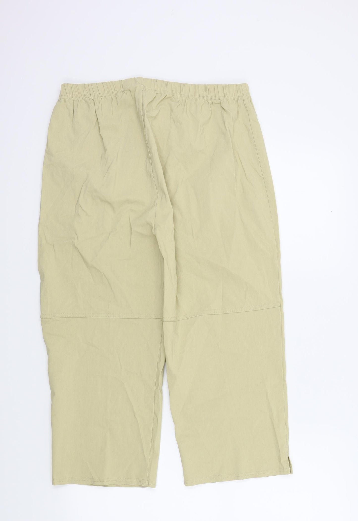 Womens UK Size XL Preworn Regular Fit  Beige Trousers
