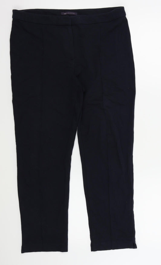 M&S Womens Blue   Trousers  Size 12 L28 in