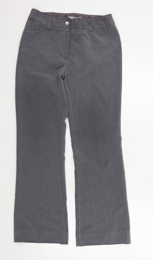 M&S Womens Grey   Trousers  Size 8 L29 in