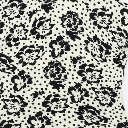 Precis Womens Black Floral  Pullover Jumper Size M