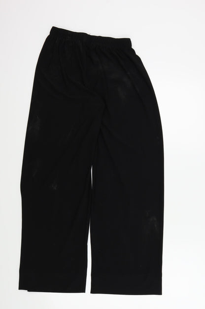 Womens UK Size S Preworn Regular Fit  Black Trousers