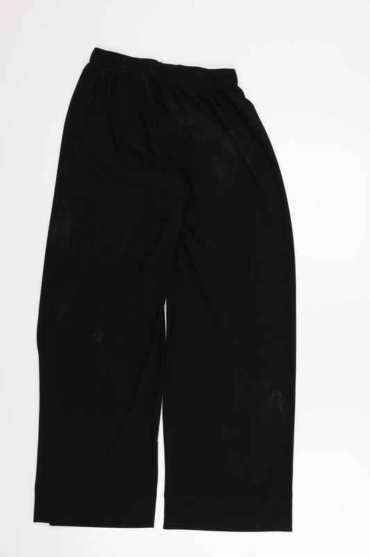 Womens UK Size S Preworn Regular Fit  Black Trousers