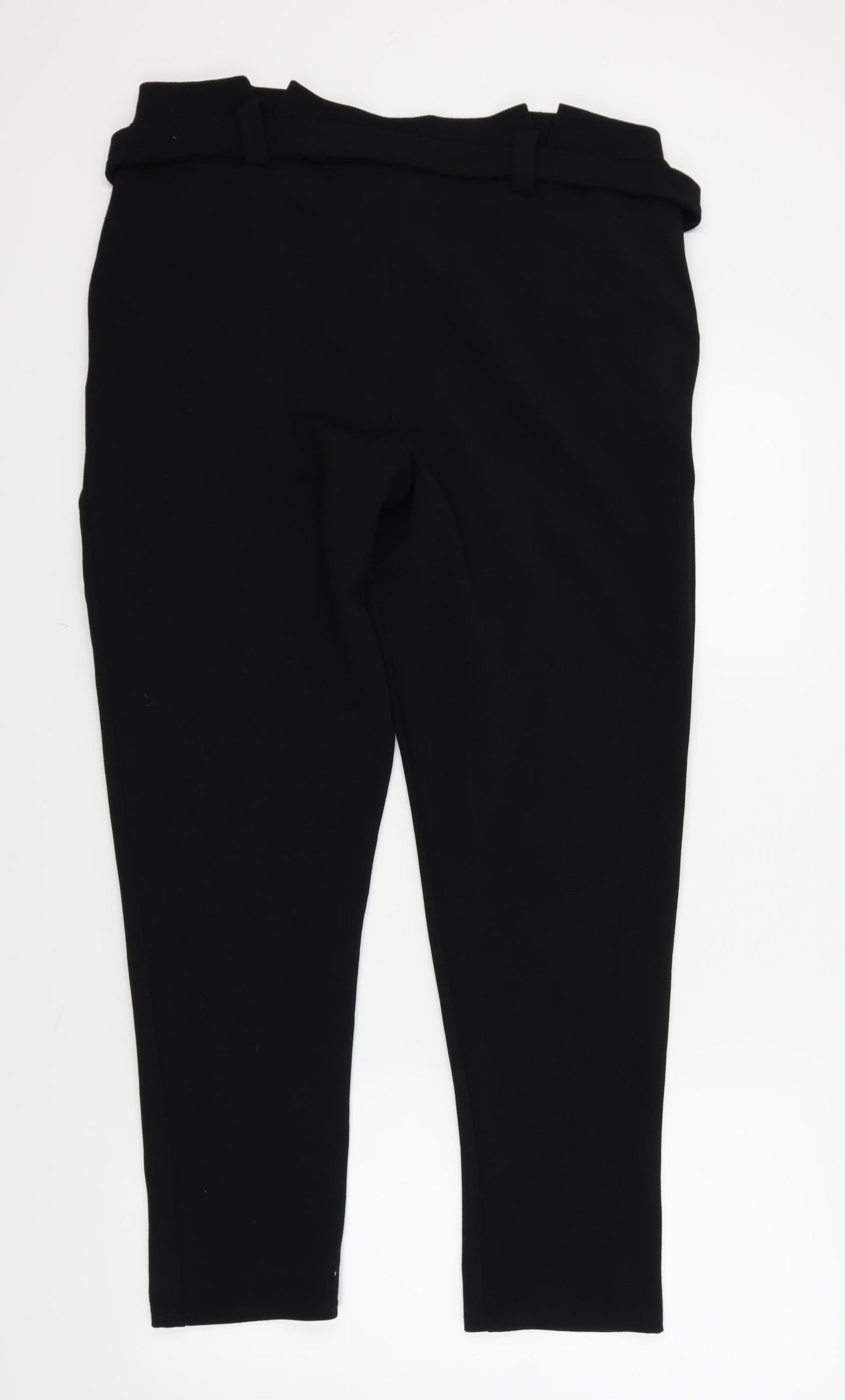 Womens UK Size 14 Preworn Regular Fit  Black Trousers