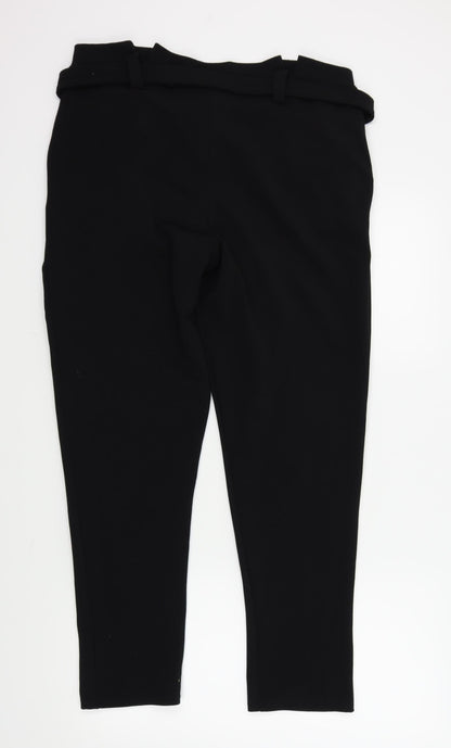 Womens UK Size 14 Preworn Regular Fit  Black Trousers