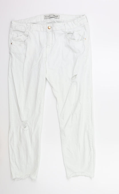 Denim & Co. Womens White  Denim Skinny Jeans Size 18 L27 in