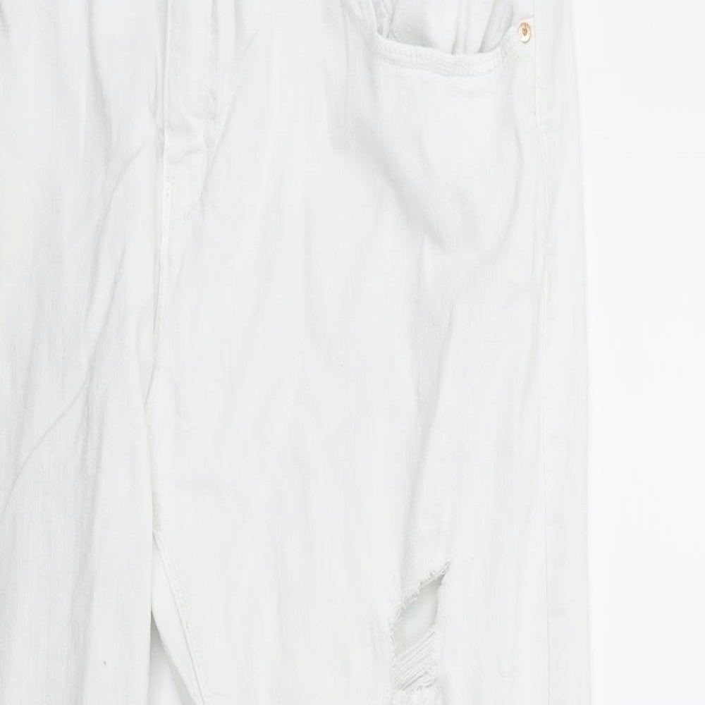 Denim & Co. Womens White  Denim Skinny Jeans Size 18 L27 in