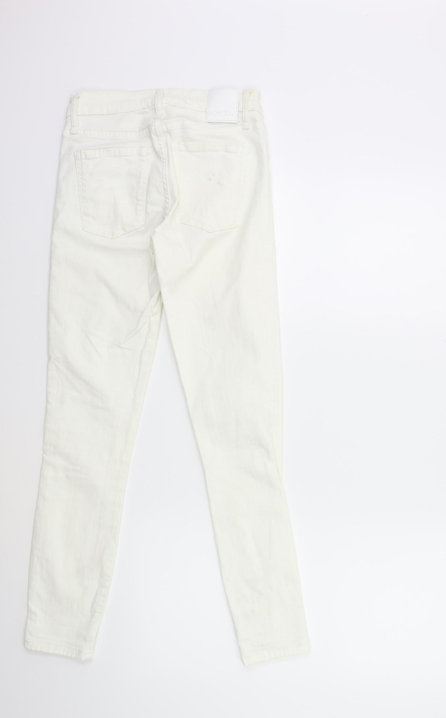 Nobody Womens White  Denim Skinny Jeans Size 26 in L27 in