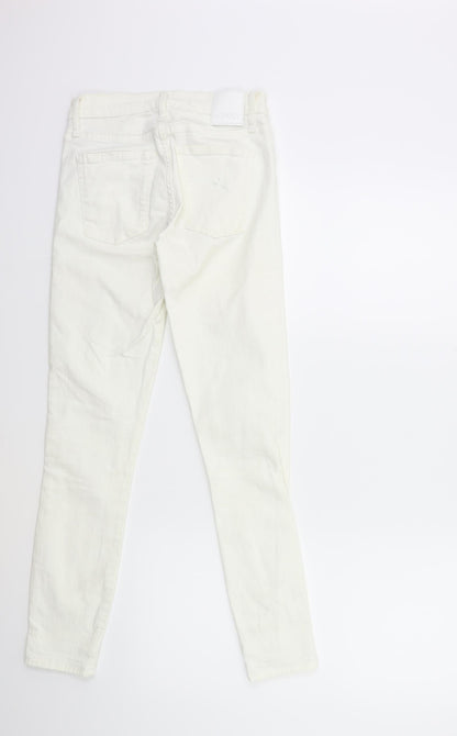 Nobody Womens White  Denim Skinny Jeans Size 26 in L27 in