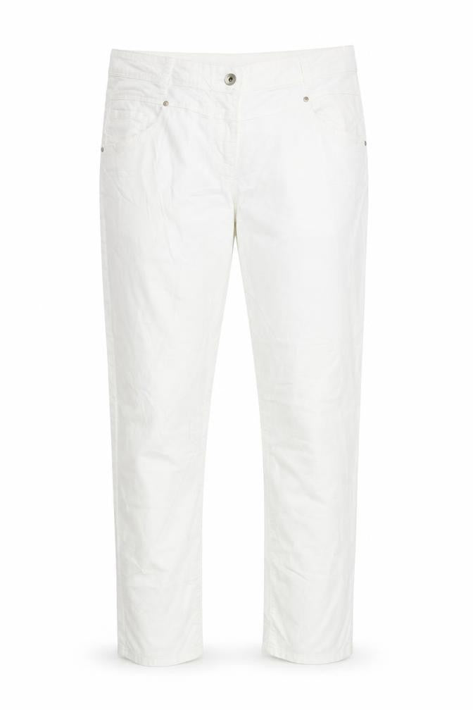 Womens UK Size 33 in Cecil Regular Fit  White Trousers