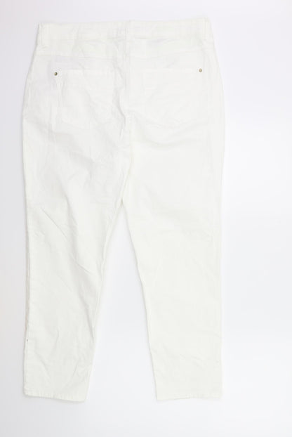 Womens UK Size 33 in Cecil Regular Fit  White Trousers