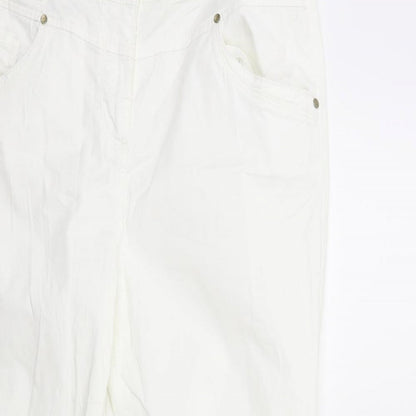 Womens UK Size 33 in Cecil Regular Fit  White Trousers