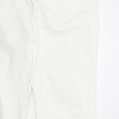 Womens UK Size 33 in Cecil Regular Fit  White Trousers