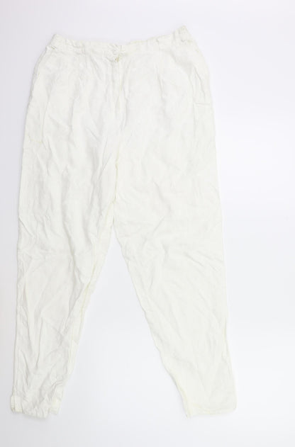 Womens UK Size 30 in Preworn Regular Fit  White Trousers
