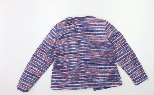 Anna De Lancay Womens Blue Striped  Jacket  Size M