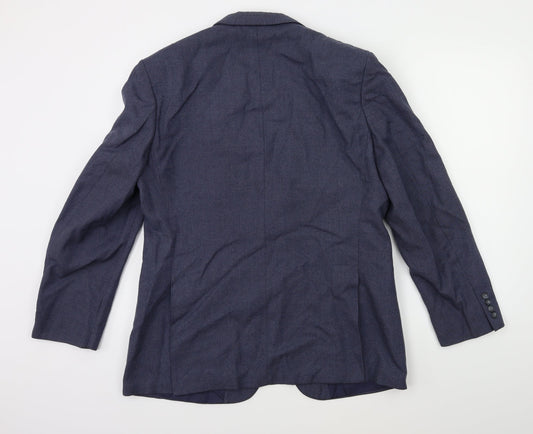 Mens UK Size 42 ST MICHAEL Regular Blue Suit Jacket