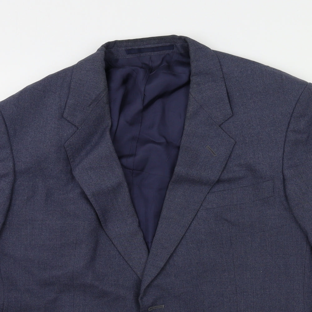 Mens UK Size 42 ST MICHAEL Regular Blue Suit Jacket