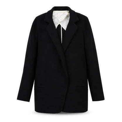 Womens UK Size 4 H&M Black Overcoat