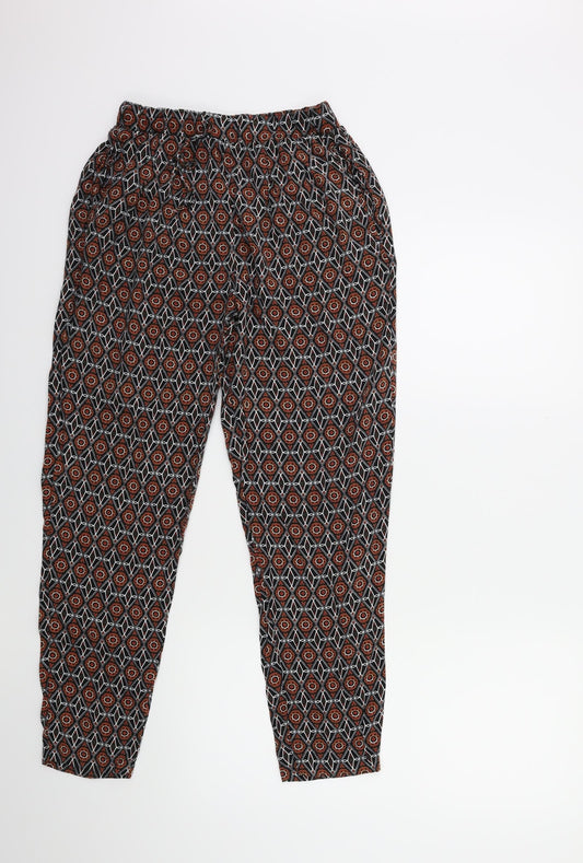 ESMARA Womens Brown Geometric  Trousers  Size 10 L29 in