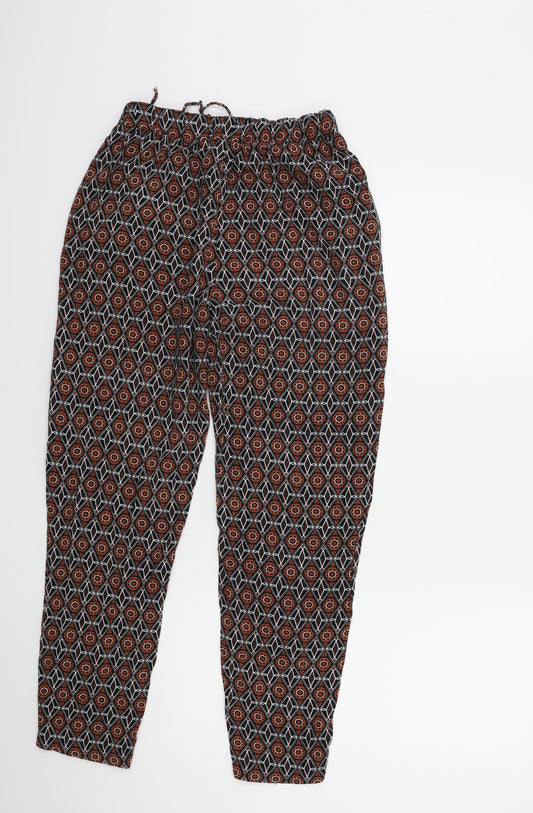 ESMARA Womens Brown Geometric  Trousers  Size 10 L29 in