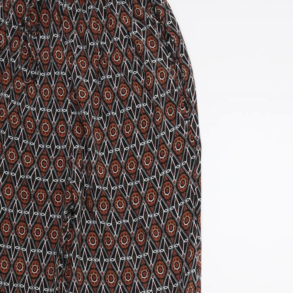 ESMARA Womens Brown Geometric  Trousers  Size 10 L29 in