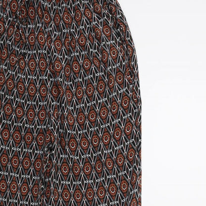 ESMARA Womens Brown Geometric  Trousers  Size 10 L29 in