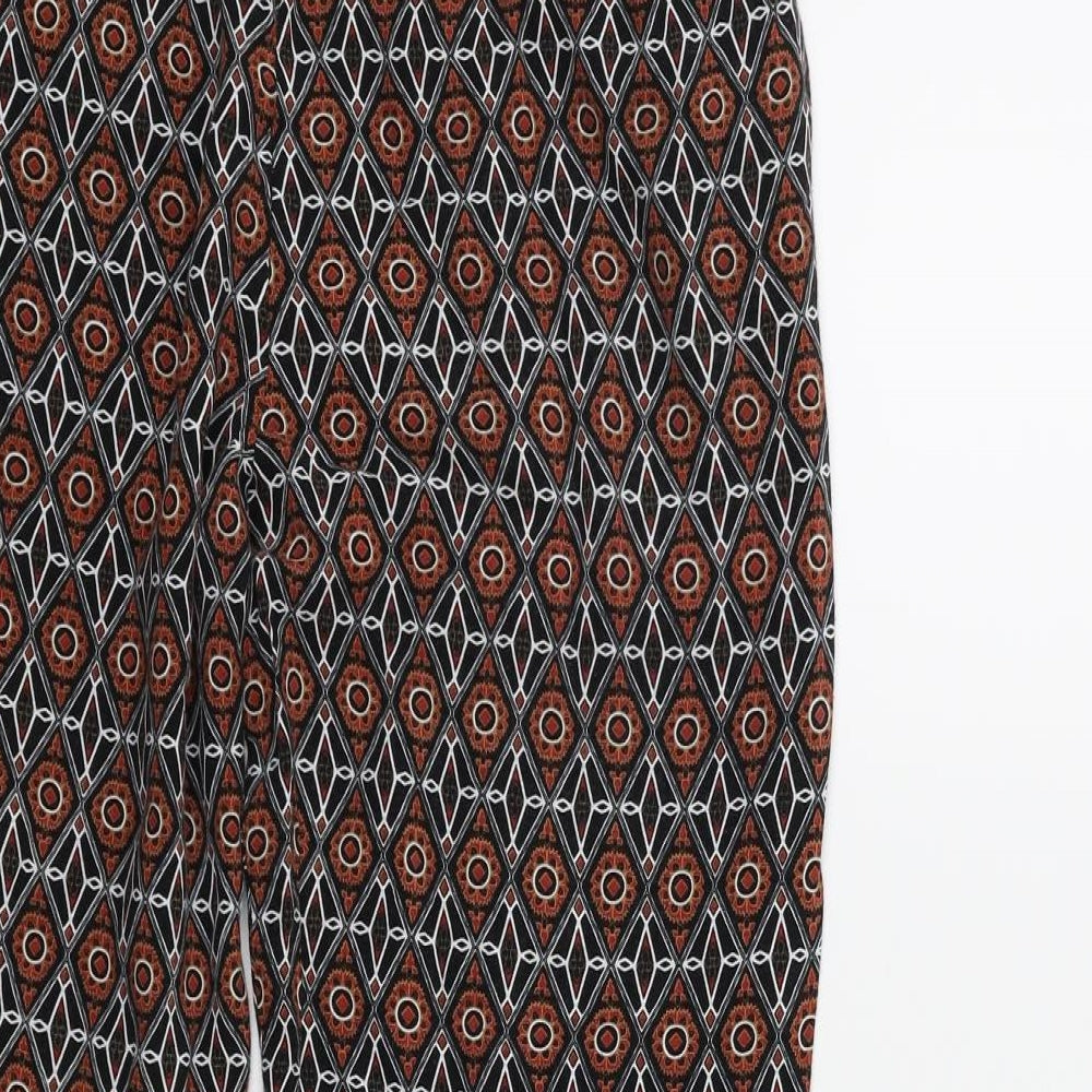 ESMARA Womens Brown Geometric  Trousers  Size 10 L29 in