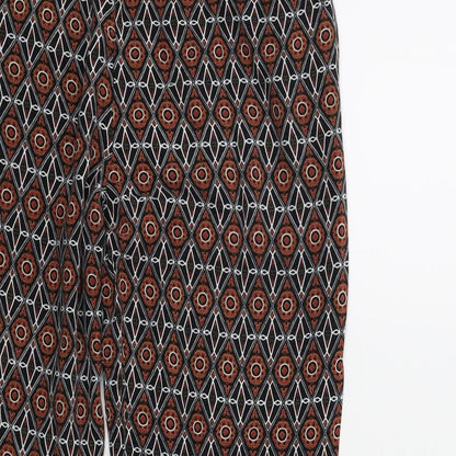 ESMARA Womens Brown Geometric  Trousers  Size 10 L29 in