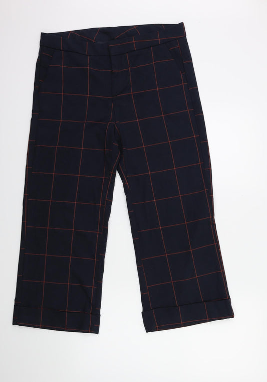 ESMARA Womens Blue Check  Trousers  Size 18 L27 in