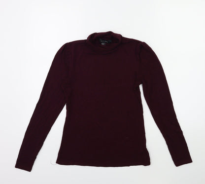 Womens UK Size 10 New Look Purple Basic T-Shirt