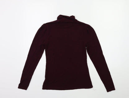 Womens UK Size 10 New Look Purple Basic T-Shirt