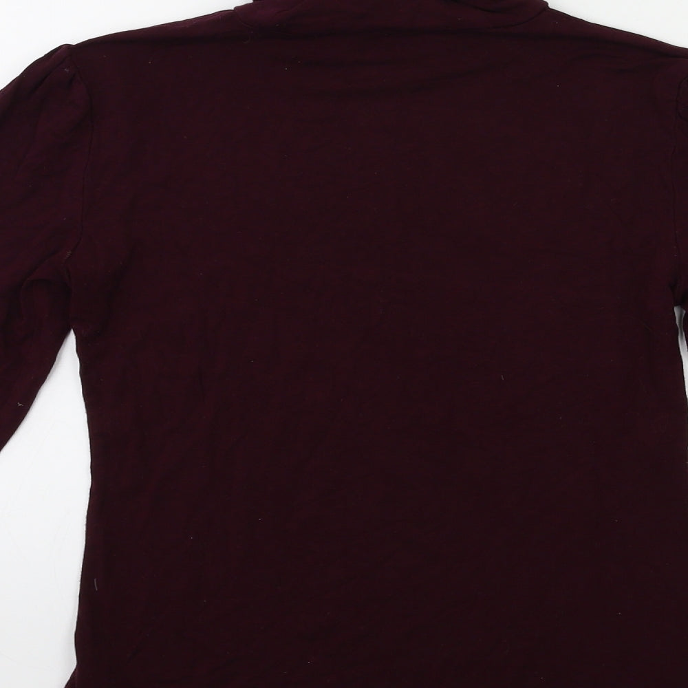 Womens UK Size 10 New Look Purple Basic T-Shirt