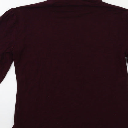 Womens UK Size 10 New Look Purple Basic T-Shirt