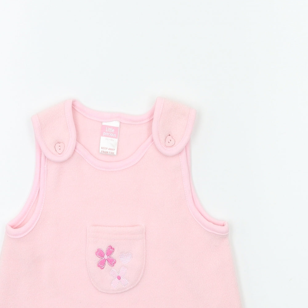 Little precious Baby Pink  Fleece A-Line  Size 3-6 Months