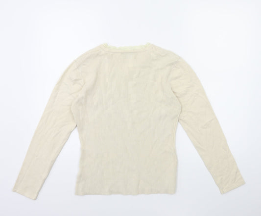 Nightingales Womens Beige  Knit Pullover Jumper Size L