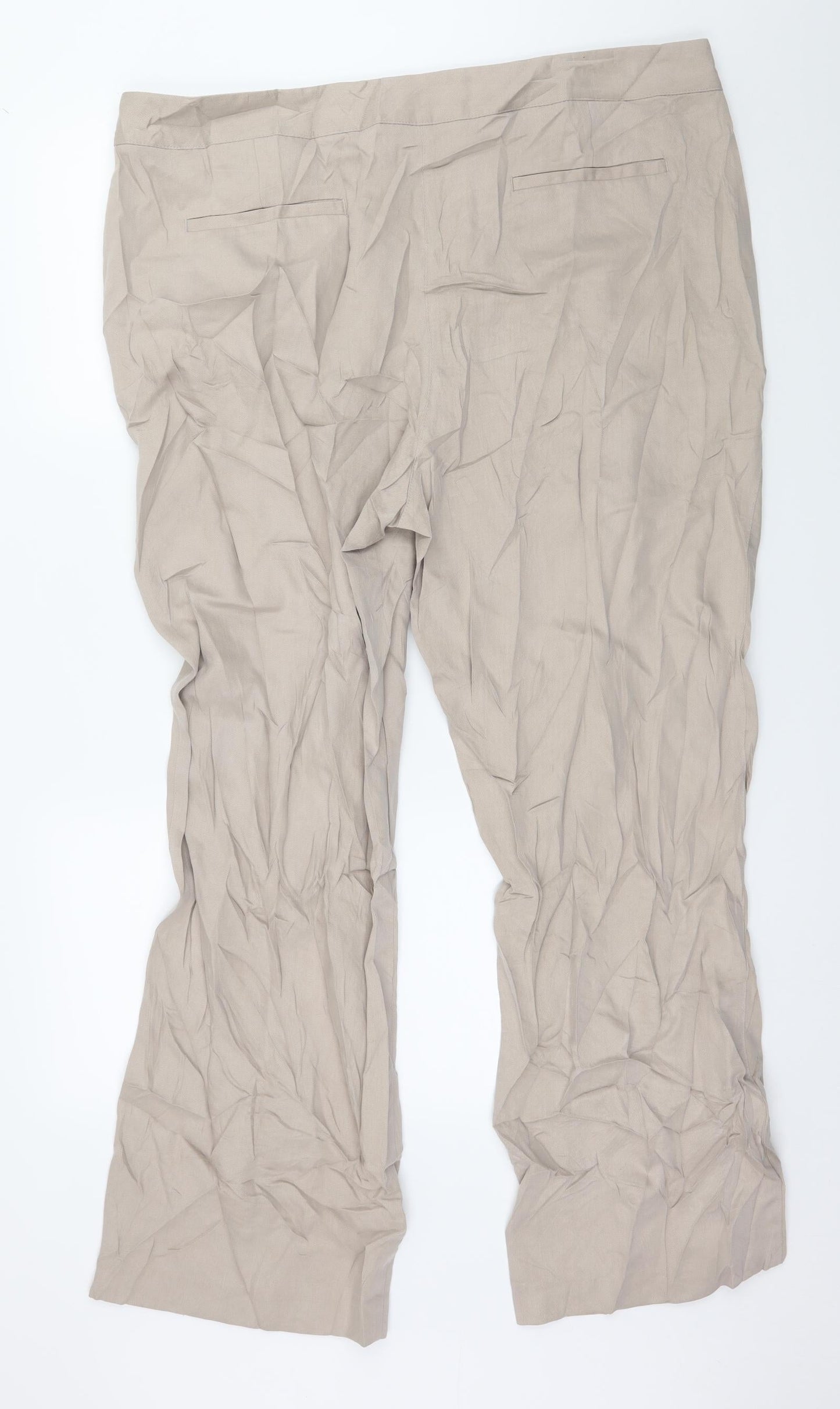 Womens UK Size 20 Marks and Spencer Regular Fit  Beige Trousers