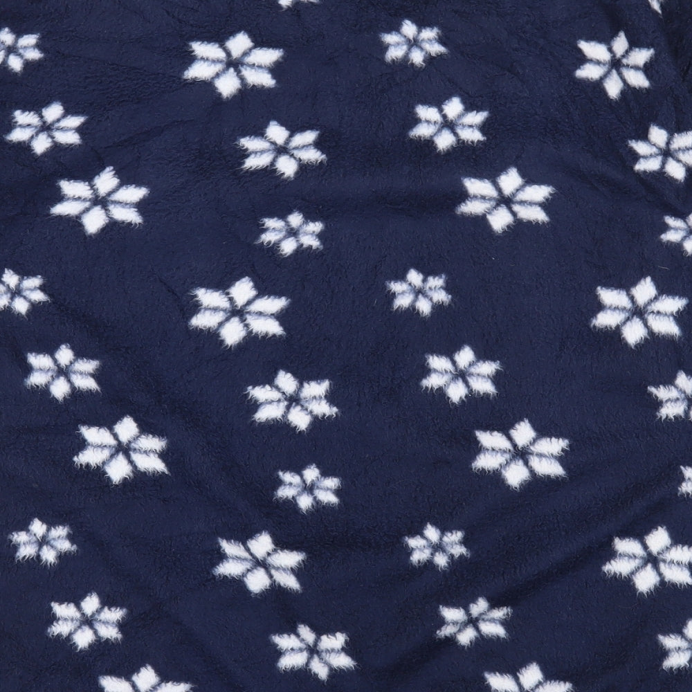 Love to Lounge Womens Blue Geometric Fleece Top Pyjama Top Size 10