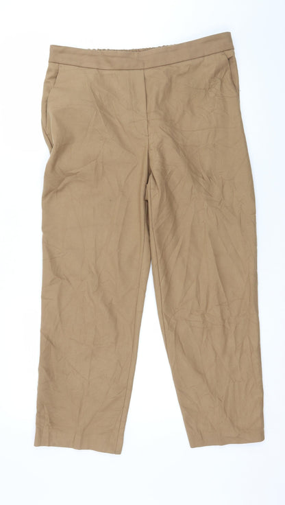 Womens UK Size 34 in Zara Regular Fit  Brown Trousers