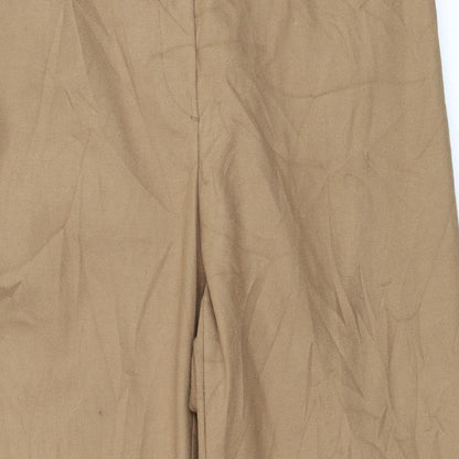 Womens UK Size 34 in Zara Regular Fit  Brown Trousers