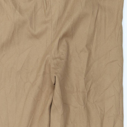 Womens UK Size 34 in Zara Regular Fit  Brown Trousers