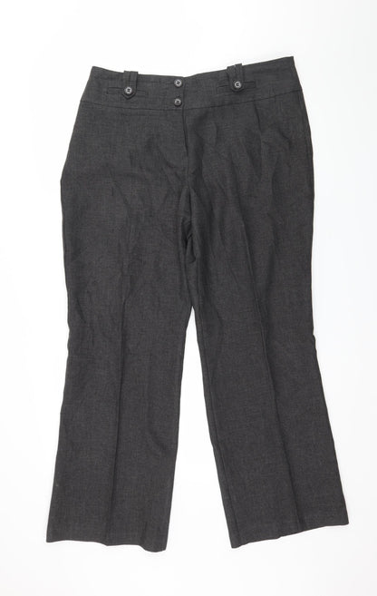 Womens UK Size 16 Marks and Spencer Regular Fit  Grey Trousers