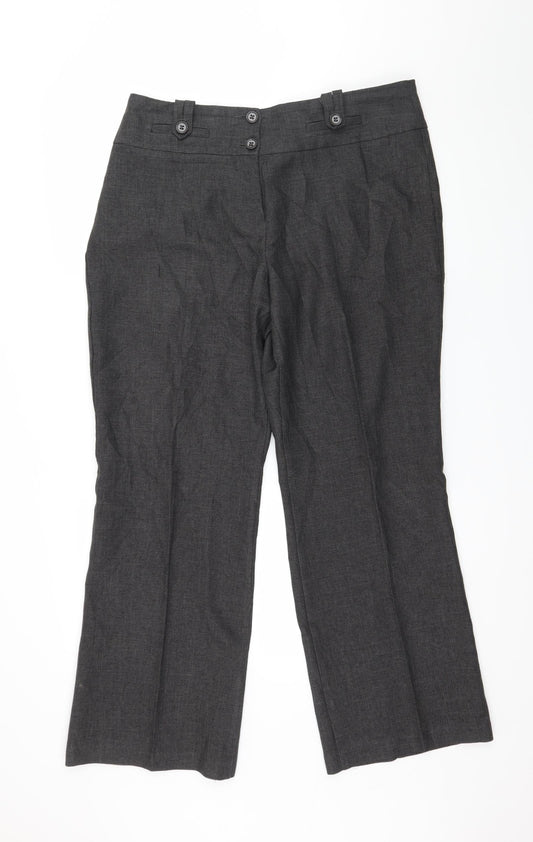 Womens UK Size 16 Marks and Spencer Regular Fit  Grey Trousers